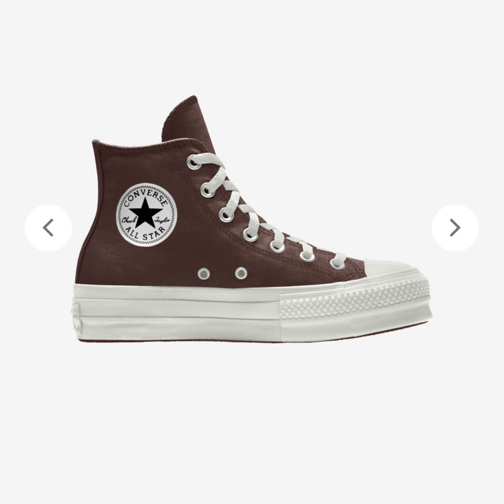 New w/box brown platform converse🤎